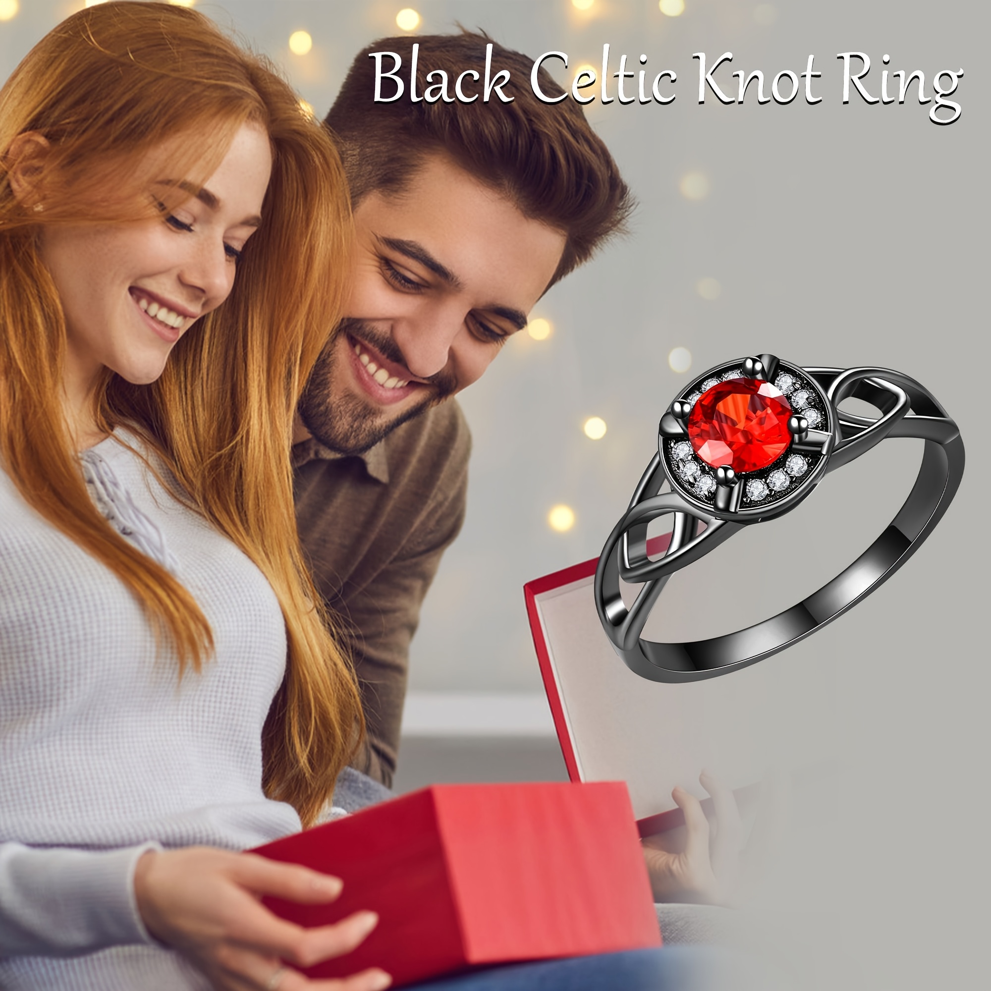 Sterling Silver Celtic Knot Ring Eternity Ring Wedding Engagement Band